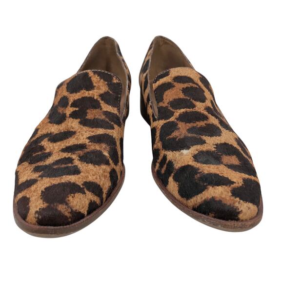 Madewell The Orson Loafers 7.5 Leopard Print Calf Hair Leather Slip On Shoes - Picture 2 of 12